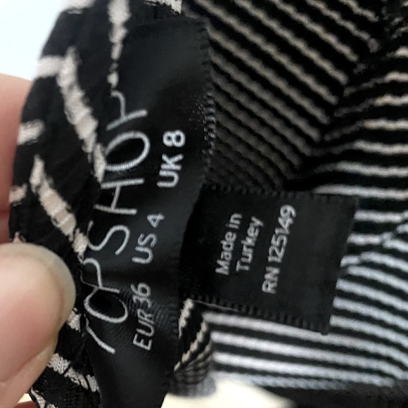 Topshop Bow Back Stripe Bodysuit - Picture 8 of 8